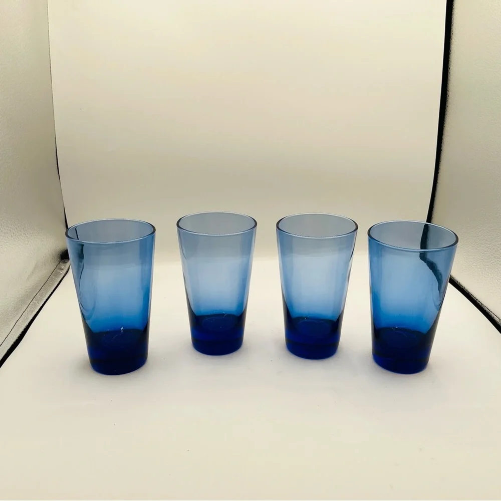 Blue Ombre Tumbler Glass Set - 4 Pack